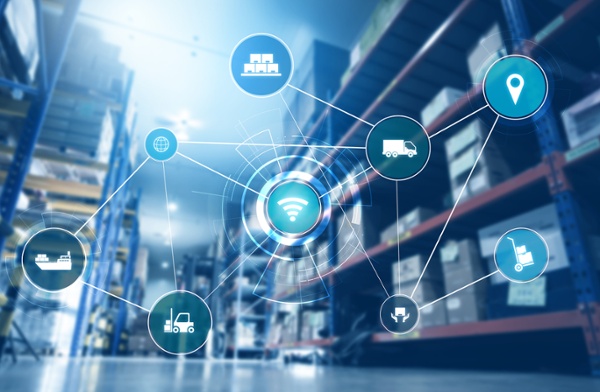 Graphical representation of the digital elements of shipping logistics